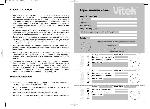 User manual Vitek VT-2135 