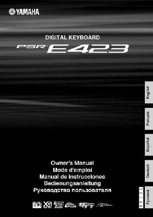 Инструкция Yamaha PSR-E423  ― Manual-Shop.ru
