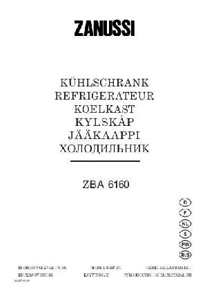 Инструкция Zanussi ZBA-6160  ― Manual-Shop.ru