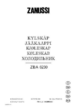Инструкция Zanussi ZBA-6230  ― Manual-Shop.ru